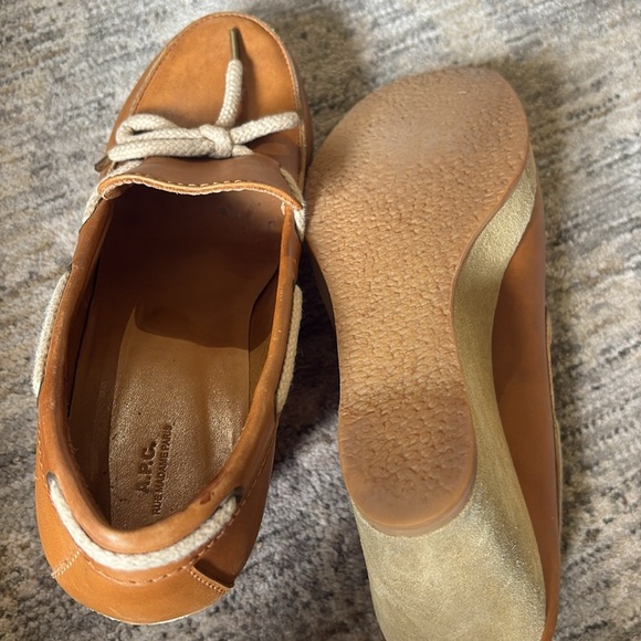 A.P.C. Rue Madame Paris - Brown and Tan Wedge Shoes - size 39 (US 8) - Picture 9 of 9